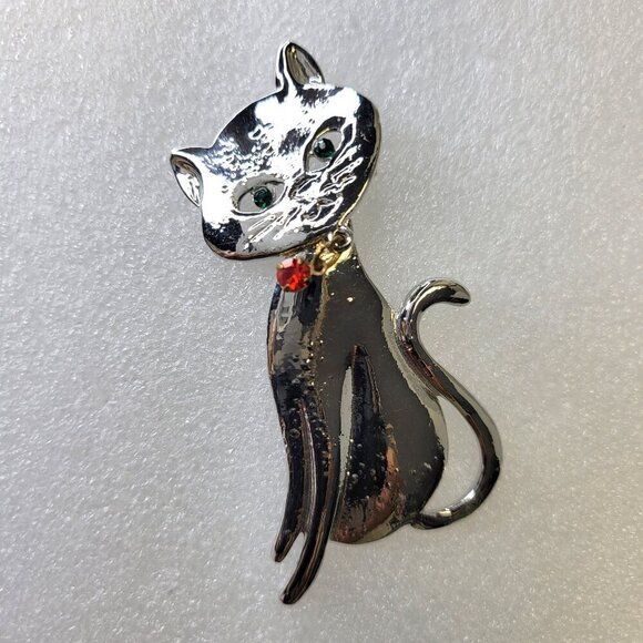 Cat Brooch with Articulating Head - Picture 1 of 9